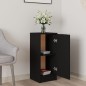 vidaXL Aparador de madera contrachapada negro 30x30x70 cm vidaXL Aparador de madera contrachapada negro 30x30x70 cm