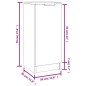 vidaXL Aparador de madera contrachapada negro 30x30x70 cm vidaXL Aparador de madera contrachapada negro 30x30x70 cm