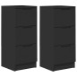 vidaXL Aparador de madera contrachapada negro 30x30x70 cm vidaXL Aparador de madera contrachapada negro 30x30x70 cm