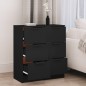 vidaXL Aparador de madera contrachapada negro 30x30x70 cm vidaXL Aparador de madera contrachapada negro 30x30x70 cm