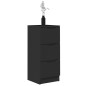 vidaXL Aparador de madera contrachapada negro 30x30x70 cm vidaXL Aparador de madera contrachapada negro 30x30x70 cm
