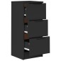 vidaXL Aparador de madera contrachapada negro 30x30x70 cm vidaXL Aparador de madera contrachapada negro 30x30x70 cm