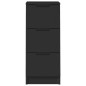 vidaXL Aparador de madera contrachapada negro 30x30x70 cm vidaXL Aparador de madera contrachapada negro 30x30x70 cm