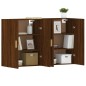 vidaXL Armarios de pared 2 uds madera de ingeniería marrón roble vidaXL Armarios de pared 2 uds madera de ingeniería marrón roble