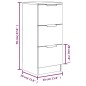 vidaXL Aparador de madera contrachapada negro 30x30x70 cm vidaXL Aparador de madera contrachapada negro 30x30x70 cm