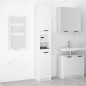 vidaXL Armario de baño madera contrachapada blanco 32x34x188,5 cm vidaXL Armario de baño madera contrachapada blanco 32x34x188,5 cm