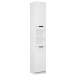 vidaXL Armario de baño madera contrachapada blanco 32x34x188,5 cm