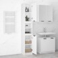 vidaXL Armario de baño madera contrachapada blanco 32x34x188,5 cm vidaXL Armario de baño madera contrachapada blanco 32x34x188,5 cm