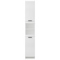 vidaXL Armario de baño madera contrachapada blanco 32x34x188,5 cm vidaXL Armario de baño madera contrachapada blanco 32x34x188,5 cm