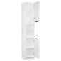 vidaXL Armario de baño madera contrachapada blanco 32x34x188,5 cm vidaXL Armario de baño madera contrachapada blanco 32x34x188,5 cm