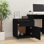 vidaXL Archivador con ruedas madera contrachapada negro 45x38x54 cm vidaXL Archivador con ruedas madera contrachapada negro 45x38x54 cm