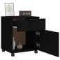 vidaXL Archivador con ruedas madera contrachapada negro 45x38x54 cm vidaXL Archivador con ruedas madera contrachapada negro 45x38x54 cm