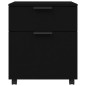 vidaXL Archivador con ruedas madera contrachapada negro 45x38x54 cm vidaXL Archivador con ruedas madera contrachapada negro 45x38x54 cm