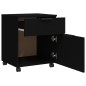 vidaXL Archivador con ruedas madera contrachapada negro 45x38x54 cm vidaXL Archivador con ruedas madera contrachapada negro 45x38x54 cm