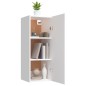 vidaXL Armario de pared madera contrachapada blanco 34,5x34x90 cm vidaXL Armario de pared madera contrachapada blanco 34,5x34x90 cm