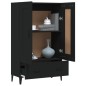 vidaXL Aparador de madera de ingeniería negro 70x31x115 cm vidaXL Aparador de madera de ingeniería negro 70x31x115 cm
