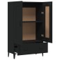 vidaXL Aparador de madera de ingeniería negro 70x31x115 cm vidaXL Aparador de madera de ingeniería negro 70x31x115 cm