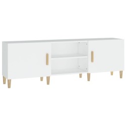 vidaXL Mueble para TV madera contrachapada blanco 150x30x50 cm