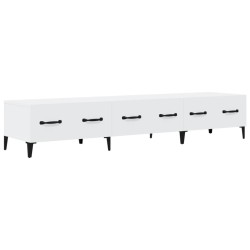 vidaXL Mueble de TV madera contrachapada blanco 150x34,5x30 cm