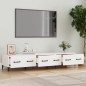 vidaXL Mueble de TV madera contrachapada blanco 150x34,5x30 cm vidaXL Mueble de TV madera contrachapada blanco 150x34,5x30 cm
