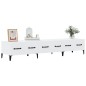 vidaXL Mueble de TV madera contrachapada blanco 150x34,5x30 cm vidaXL Mueble de TV madera contrachapada blanco 150x34,5x30 cm