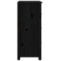 vidaXL Aparador de madera maciza de pino negro 70x35x80 cm