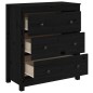 vidaXL Aparador de madera maciza de pino negro 70x35x80 cm