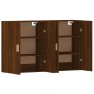 vidaXL Armarios de pared 2 uds madera de ingeniería marrón roble vidaXL Armarios de pared 2 uds madera de ingeniería marrón roble