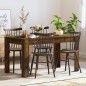 vidaXL Mesa comedor madera contrachapada roble ahumado 140x74,5x76 cm vidaXL Mesa comedor madera contrachapada roble ahumado 140x74,5x76 cm