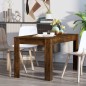 vidaXL Mesa comedor madera contrachapada roble ahumado 140x74,5x76 cm vidaXL Mesa comedor madera contrachapada roble ahumado 140x74,5x76 cm