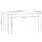 vidaXL Mesa comedor madera contrachapada roble ahumado 140x74,5x76 cm vidaXL Mesa comedor madera contrachapada roble ahumado 140x74,5x76 cm
