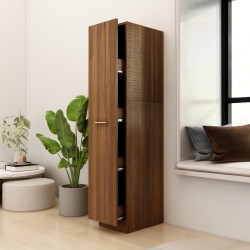 vidaXL Armario boticario contrachapado marrón roble 30x42,5x150 cm