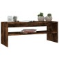 vidaXL Mesa de centro madera contrachapada roble ahumado 100x40x40 cm vidaXL Mesa de centro madera contrachapada roble ahumado 100x40x40 cm