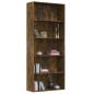 vidaXL Estantería 5 baldas contrachapada roble ahumado 80x30x189 cm vidaXL Estantería 5 baldas contrachapada roble ahumado 80x30x189 cm