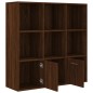 vidaXL Estantería color marrón roble 98x30x98 cm vidaXL Estantería color marrón roble 98x30x98 cm