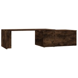 vidaXL Mesa de centro madera contrachapada roble ahumado 150x50x35 cm