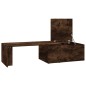vidaXL Mesa de centro madera contrachapada roble ahumado 150x50x35 cm vidaXL Mesa de centro madera contrachapada roble ahumado 150x50x35 cm