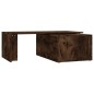 vidaXL Mesa de centro madera contrachapada roble ahumado 150x50x35 cm vidaXL Mesa de centro madera contrachapada roble ahumado 150x50x35 cm