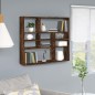 vidaXL Estantería de pared contrachapada roble ahumado 90x16x78 cm vidaXL Estantería de pared contrachapada roble ahumado 90x16x78 cm