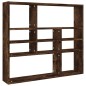 vidaXL Estantería de pared contrachapada roble ahumado 90x16x78 cm vidaXL Estantería de pared contrachapada roble ahumado 90x16x78 cm