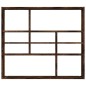 vidaXL Estantería de pared contrachapada roble ahumado 90x16x78 cm vidaXL Estantería de pared contrachapada roble ahumado 90x16x78 cm