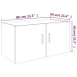 vidaXL Armario de pared madera contrachapada roble ahumado 80x39x40 cm