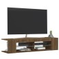 vidaXL Mueble de TV con luces LED marrón roble 135x39x30 cm vidaXL Mueble de TV con luces LED marrón roble 135x39x30 cm