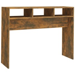 vidaXL Mesa consola madera contrachapada roble ahumado 105x30x80 cm