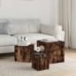 vidaXL Mesitas auxiliares 3 piezas madera contrachapada roble ahumado vidaXL Mesitas auxiliares 3 piezas madera contrachapada roble ahumado