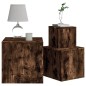 vidaXL Mesitas auxiliares 3 piezas madera contrachapada roble ahumado vidaXL Mesitas auxiliares 3 piezas madera contrachapada roble ahumado