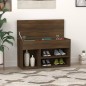 vidaXL Banco zapatero madera contrachapada roble marrón 80x30x45 cm