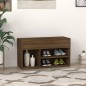 vidaXL Banco zapatero madera contrachapada roble marrón 80x30x45 cm