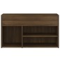 vidaXL Banco zapatero madera contrachapada roble marrón 80x30x45 cm
