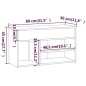 vidaXL Banco zapatero madera contrachapada roble marrón 80x30x45 cm